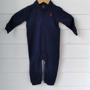 RALPH LAUREN NAVY BLUE OUTFIT BABY BOYS SIZE 12M